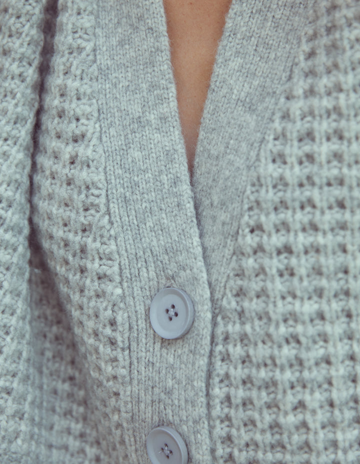 AUDREY WAFFLE KNIT CARDIGAN ONA by Yoon Chung